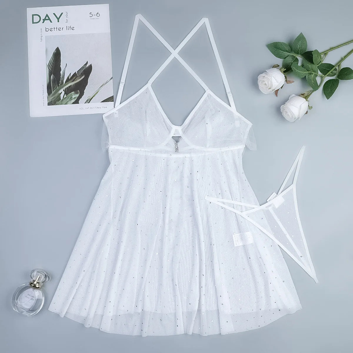 White Night Dress DIAMOND